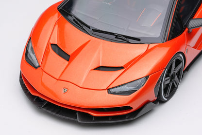 [ Back-order ] Make Up EIDOLON EM780E 1:43 Lamborghini Centenario LP770-4 2016 Rear Wing up Orange