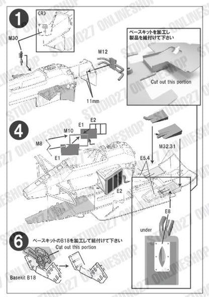 [ Back-order ] STUDIO27 FP20130 1:20 Type 99T Engine parts set latter version for TAMIYA1:20 99T Detail Up Parts