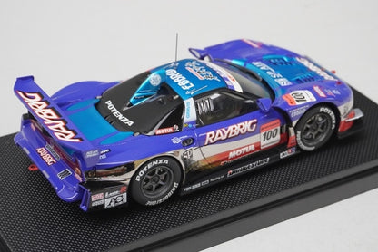 1:43 EBBRO 44050 Honda Raybrig NSX Super GT500 2008 #100 Blue model car