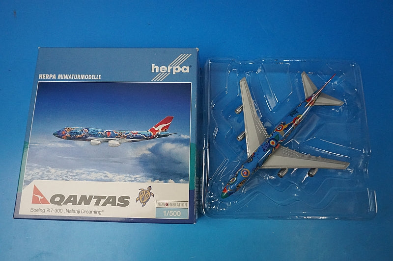 1:500 B747-300 Qantas Narangi Dreaming VH-EBU 503952 Herpa