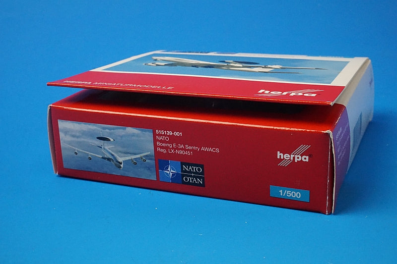 1:500 E-3A Sentry AWACS NATO Early Warning and Control Force LX-N90451 515139-001 Herpa airplane model