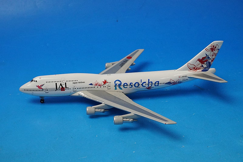 1:400 B747-300 JAL "Reso'cha" White Livery JA8184 GoldenWings airplane model