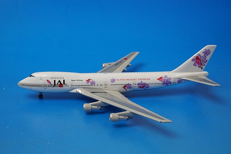 1:400 B747-200 JAL Resort Purple JA8141 Phoenix airplane model