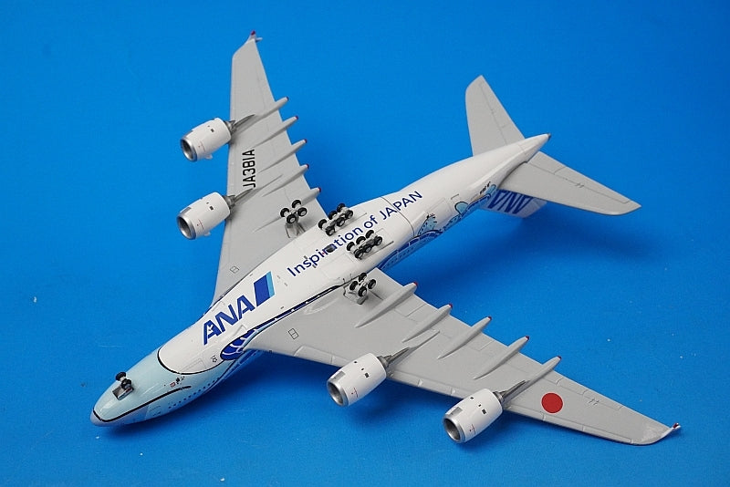 1:400 A380-800 ANA FLYING HONU Lani Blue JA381A EW4388002 JC Wings airplane model