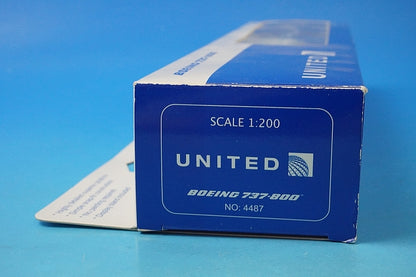 1:200 B737-800 United N76519 4487 Hogan airplane model
