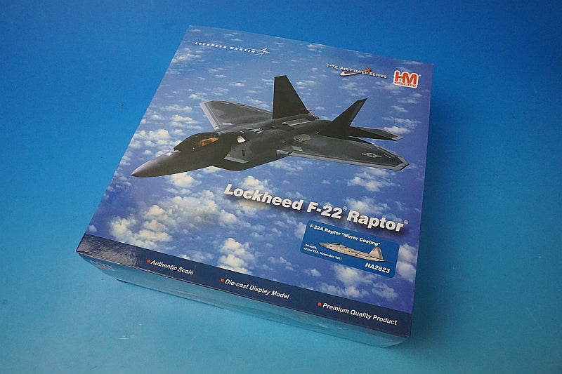 1:72 F-22 Raptor 422nd Test and Evaluation Squadron Chrome Paint HA2823 Hobby Master airplane model