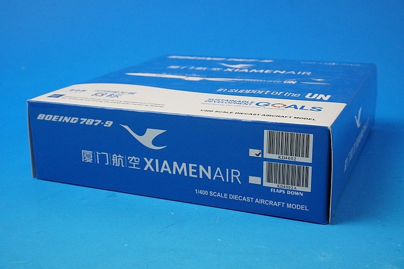 1:400 B787-9 XIAMEN Xiamen Airlines Xiamen United Nations GOAL Livery B-1356 KD4002 JC Wings airplane model
