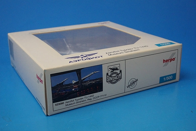 1:500 Tupolev Tu-144D Aeroflot Sinsheim Museum Display Aircraft 523080 Herpa airplane model