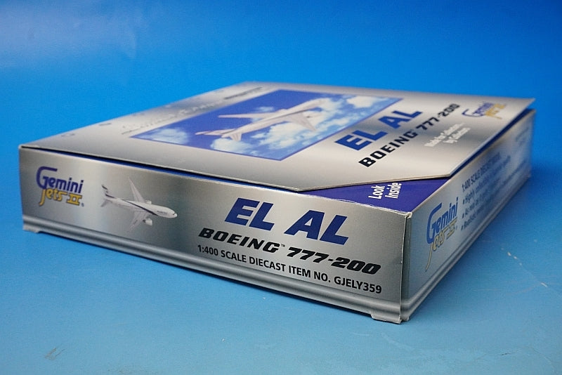 1:400 B777-200 El Al Israel 4X-ECA GJELY359 Gemini airplane model
