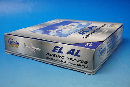 1:400 B777-200 El Al Israel 4X-ECA GJELY359 Gemini airplane model