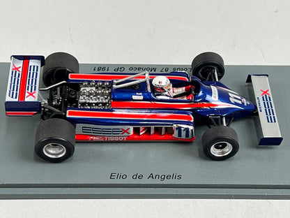 1:43 Spark S5350 Lotus 87 Monaco GP 1981 #11 E. de Angelis model car