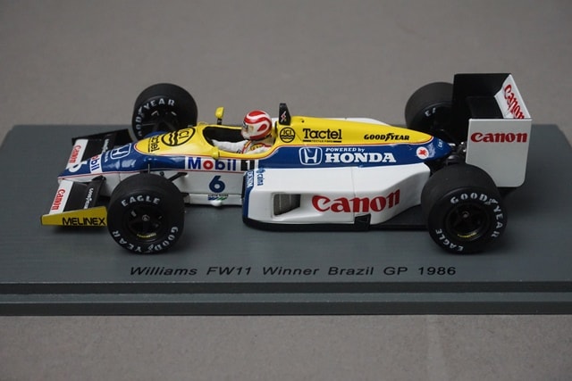 1:43 SPARK S7480 Williams FW11 Brazi GP Winner 1986 #6 Nelson Piquet