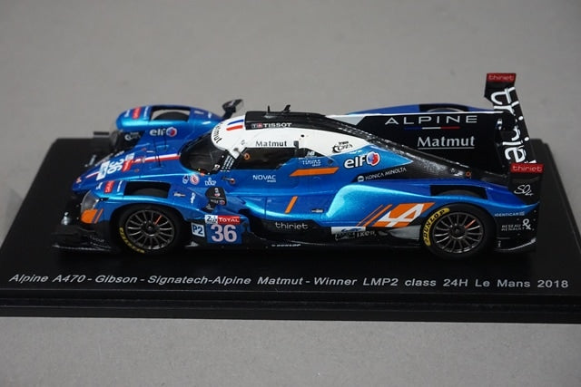 1:43 SPARK S7021 Alpine A470 Gibson Signatech Matmut LMP2 Class Le Mans 24 Hours Winner 2018 #36