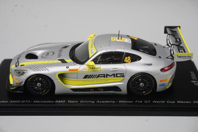 1:43 Spark 43MC17 Mercedes-AMG GT3 Team Driving Academy FIA GT World Cup Macau 2017 Winner #48 E.Mortara