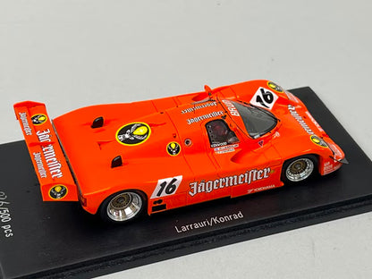1:43 SPARK CAP04300211 Porsche Special Order Porsche 962 6.Platz Sportwagen WM Nurburgring 1989 #16 Jagermeister