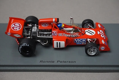 1:43 SPARK S7164 March 721X Belgian GP 1972 #11 R.Peterson model car