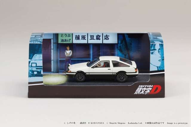 HJ643008DA Hobby JAPAN 1:64 Toyota Sprinter Trueno GT APEX AE86 / Initial D VS Takeshi Nakazato Takumi Fujiwara with driver figure