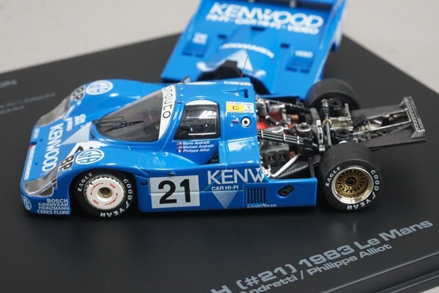 1:43 HPI 941 Porsche 956 LH Le Mans 1983 #21 Mario Andretti Michael Andretti Phillippe Alliot