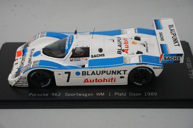 1:43 SPARK CA-WOL-10 Porsche 962 Sportwagen WM-1.Platz Dijon 1989 B.Wollek IN MEMORY OF Bob Wollek