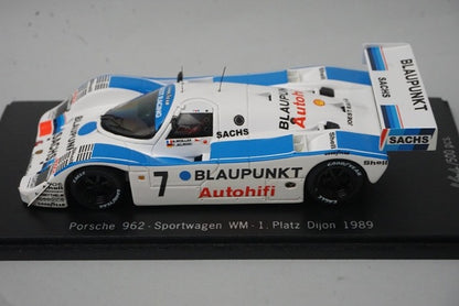 1:43 SPARK CA-WOL-10 Porsche 962 Sportwagen WM-1.Platz Dijon 1989 B.Wollek IN MEMORY OF Bob Wollek
