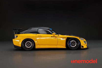 [ Pre-order ] 23A03-04 onemodel 1:18 Honda S2000 Spoon Street Carbon Bonnet Version (Yellow)
