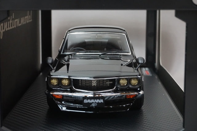 1:18 ignition model IG0701 Mazda Savanna S124A Black Watanabe-Wheel