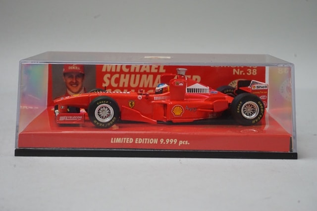 1:43 MINICHAMPS 510984333 Ferrari F300 Tower Wing M.Schumacher 1998 #3 model car