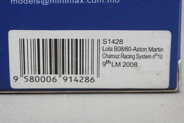 1:43 SPARK S1428 Lola B08/60 Aston Martin Charouz Racing System LM 2008 #10