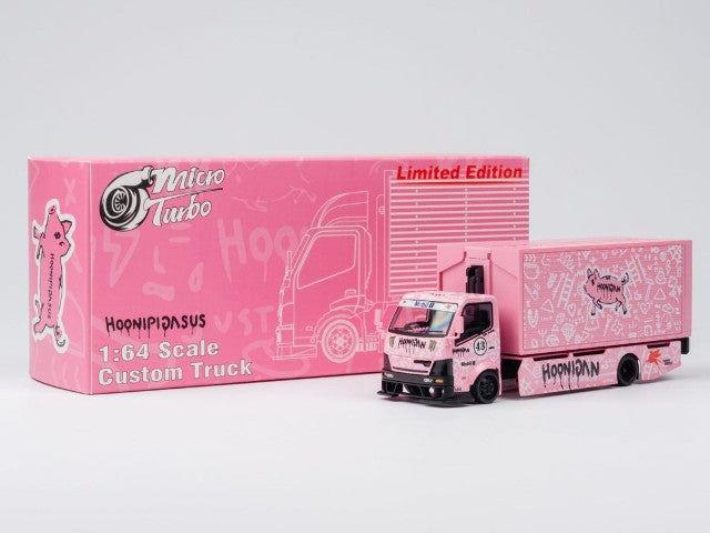 Micro Turbo PEAKO 1:64 Wing Custom Truck Custom Truck Ken Block Hoonipigasus #43 pink ABS with accessories