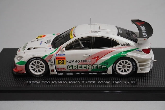 1:43 EBBRO 44066 Lexus Green Tec KUMHO IS350 Super GT300 2008 #52 model car