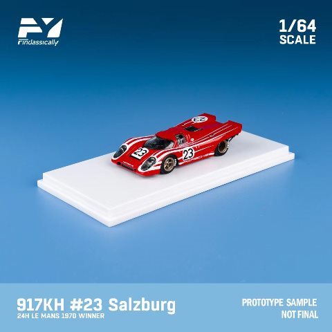 Finclassically 1:64 Porsche 917KH 1970 Le Mans Winner #23 Red