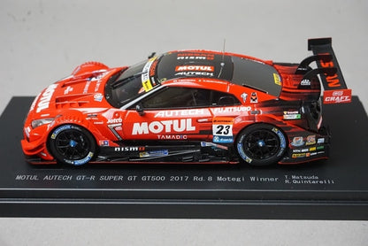 1:43 EBBRO 45504 45504 Nissan Motul Autech GT-R Super GT500 Rd.8 Motegi Winner 2017 #23 Tsugio Matsuda / R. Quintarelli