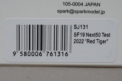 1:43 SPARK SJ131 SF19 Next50 Test 2022 "Red Tiger"