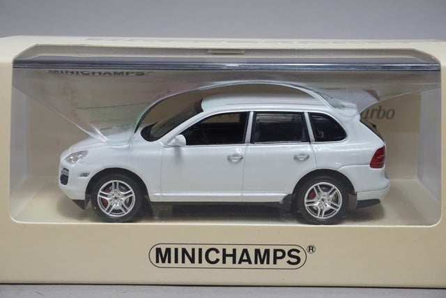 1:43 MINICHAMPS 436066270 Porsche Cayenne Turbo 2007 Linea Bianco No.7