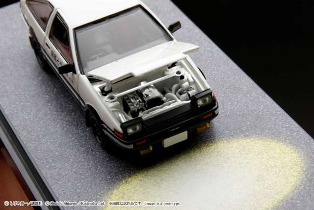 HJ641052DC Hobby Japan 1:64 Toyota SPRINTER TRUENO GT APEX AE86 / Initial D Engine Model with Wataru Akiyama