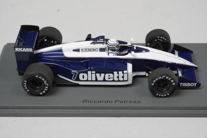 1:43 SPARK S7106 Brabham BT56 Mexico GP 1987 #7 Riccardo Patrese model car