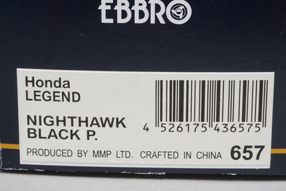 1:43 EBBRO 43657 Honda LEGEND Nighthawk Black Pearl