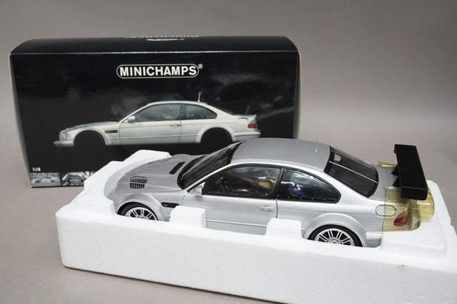 1:18 MINICHAMPS 100012100 BMW M3 GTR 'Street' 2001 Silver