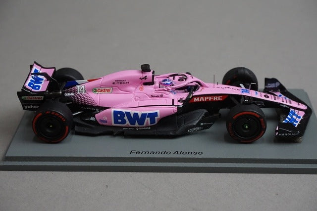 1:43 SPARK S8522 Alpine A522 BWT F1 Team Bahrain GP 2022 #14 Fernando Alonso model car