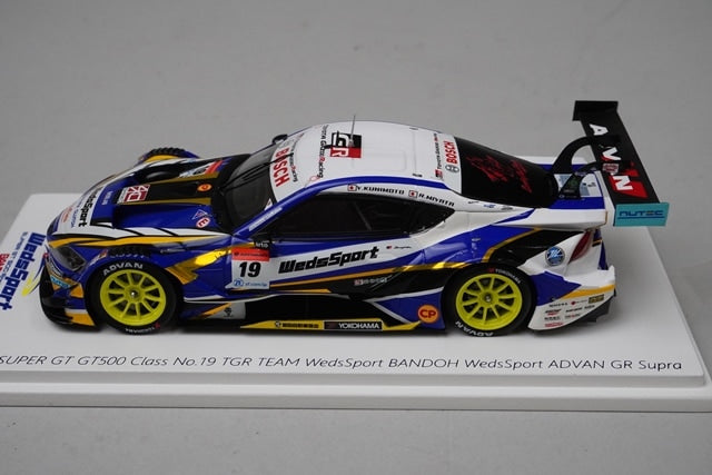 1:43 Spark WSB-MS001 RPB Super GT GT500 Class TGR BANDOH ADVAN GR Supra 2020 #19 model car