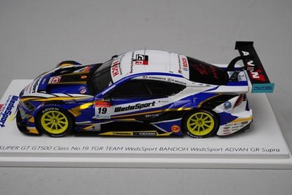 1:43 Spark WSB-MS001 RPB Super GT GT500 Class TGR BANDOH ADVAN GR Supra 2020 #19 model car