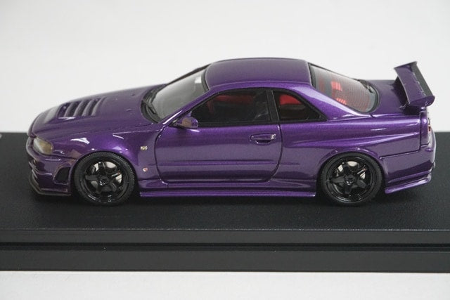1:43 HPI 8399 Mirage Nissan NISMO R34 GT-R Z-tune Midnight Purple III model car
