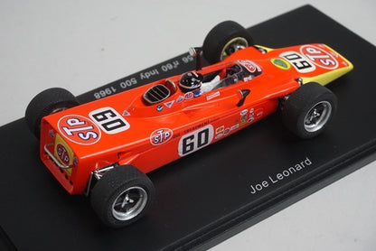 1:43 Spark S1762 Lotus 56 Indy 500 1968 #60 J.Leonard model car