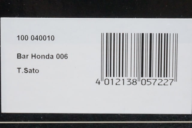 1:18 MINICHAMPS 100040010 Honda BAR 006 #10 Takuma Sato Lucky Strike Specification