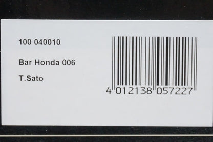 1:18 MINICHAMPS 100040010 Honda BAR 006 #10 Takuma Sato Lucky Strike Specification