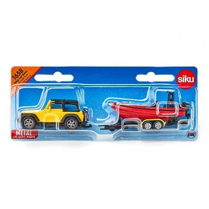 SK1658 SIKU Jeep Wrangler with Boat