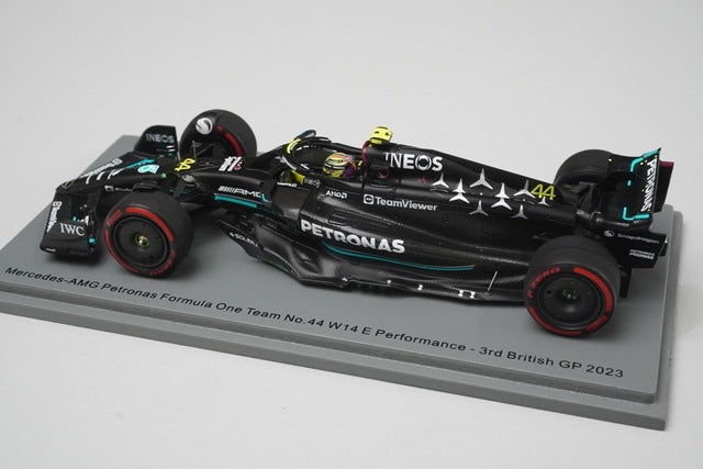 1:43 SPARK S8590 Mercedes-AMG Petronas F1 Team W14 E-Performance British GP 3rd 2023 #44 L. Hamilton model car