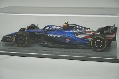 1:43 Spark S8918 Williams Racing FW45 United States GP 10th 2023 #2 L. Sargent