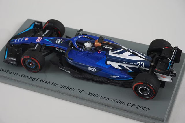 1:43 Spark S8588 Williams Racing FW45 British GP 8th Williams 800th GP 2023 #23 A. Albon