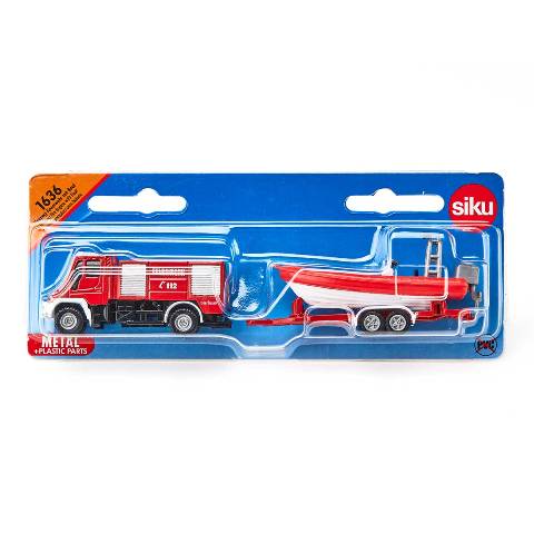 SK1636 SIKU Unimog Fire Truck with Boat
